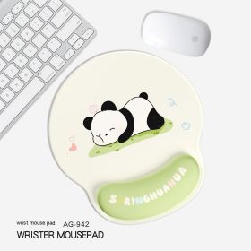 Cute Panda Non-slip Wrister Protective Mouse Pad (Option: 255x 250mm-AG942)