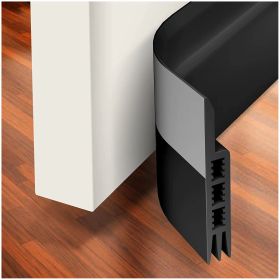 Soundproof Bedroom Door Warm Wind Strip (Option: Black 100x5cm)