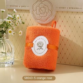 Household Fashion Personalized Gift Towel (Option: Orange Rose-30X30cm)