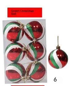 6cm Painted Christmas Ball Decorations Arrangement Props (Option: Red, Green And White-Painted 6cm6 Pack)