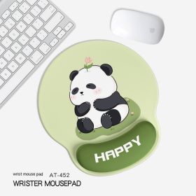 Cute Panda Non-slip Wrister Protective Mouse Pad (Option: 255x 250mm-AT452)