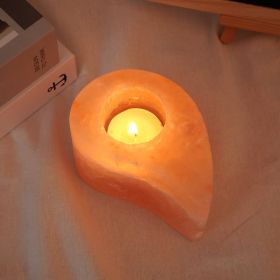 Himalayan Crystal Salt Light Candlestick Aromatherapy Decoration (Option: Yin And Yang Type)