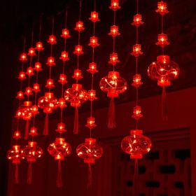 New Year Red Lantern Spring Festival Atmosphere Decorative Lamp (Option: Xiaochun Character)