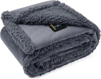 Dogs And Cats Lamb Wool Chabar Woollen Blanket Warm (Option: Navy Blue-M)