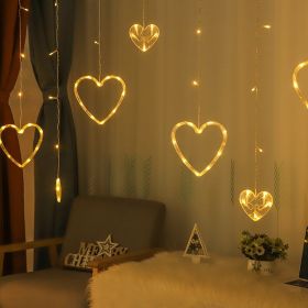 Love Curtain Light Romantic Room Proposal Scene Layout (Option: Warm White-USB)