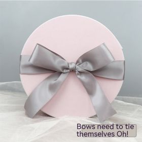 Fleece Round Hand Companion Gift Box (Option: Light Pink-No Ribbon-21x11cm)