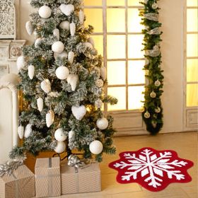 Cashmere Snowflake Floor Mat Carpet Bedroom Bedside Blanket Bathroom Mats (Option: Snowflake 7-60)