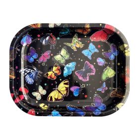 Rectangular Multi-function Cigarette Tray Storage Tray (Option: Butterfly)