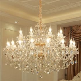 Luxury Crystal Chandelier In Living Room (Option: 24Lights with LED)