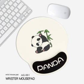 Cute Panda Non-slip Wrister Protective Mouse Pad (Option: 255x 250mm-AG881)