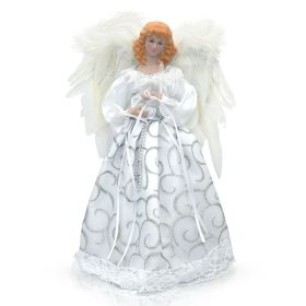 Angel Doll Tree-top Star Light-emitting Christmas Tree Decorations (Option: Silver Pattern Angel)