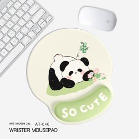 Cute Panda Non-slip Wrister Protective Mouse Pad (Option: 255x 250mm-AT646)