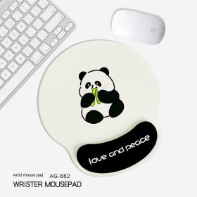 Cute Panda Non-slip Wrister Protective Mouse Pad (Option: 255x 250mm-AG882)