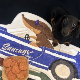 Original Design For The Surrounding Area Of Dachshund Dog, Floor Mat For Entering Households, Anti Slip And Absorbent Carpet (Option: Chocolate)