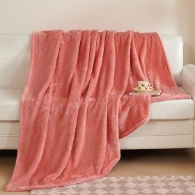 Bejirog Air Conditioning Berber Fleece Blanket (Option: Bright Pink-180x220cm)