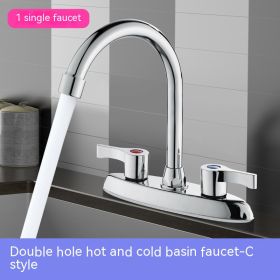 Hot And Cold Double Hole Washbasin Faucet (Option: Type C)