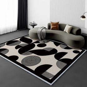 Living Room Carpet Fully Covered Bedroom And Household Sofa Table Carpet Bedside Stain-resistant Non-slip Foot Mat (Option: Total Wheel-80120cm Crystal Velvet)