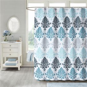 High-end Thickened Waterproof Bathroom Polyester Shower Curtain (Option: Noble Blue-180X180cm)