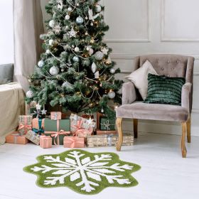 Cashmere Snowflake Floor Mat Carpet Bedroom Bedside Blanket Bathroom Mats (Option: Snowflake 4-100)