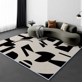 Living Room Carpet Fully Covered Bedroom And Household Sofa Table Carpet Bedside Stain-resistant Non-slip Foot Mat (Option: Common-80120cm Crystal Velvet)